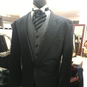 NWT Horst Tweed Vest, Adjustable Waistcoat, Grey Edwardian Dapper Wedding Party